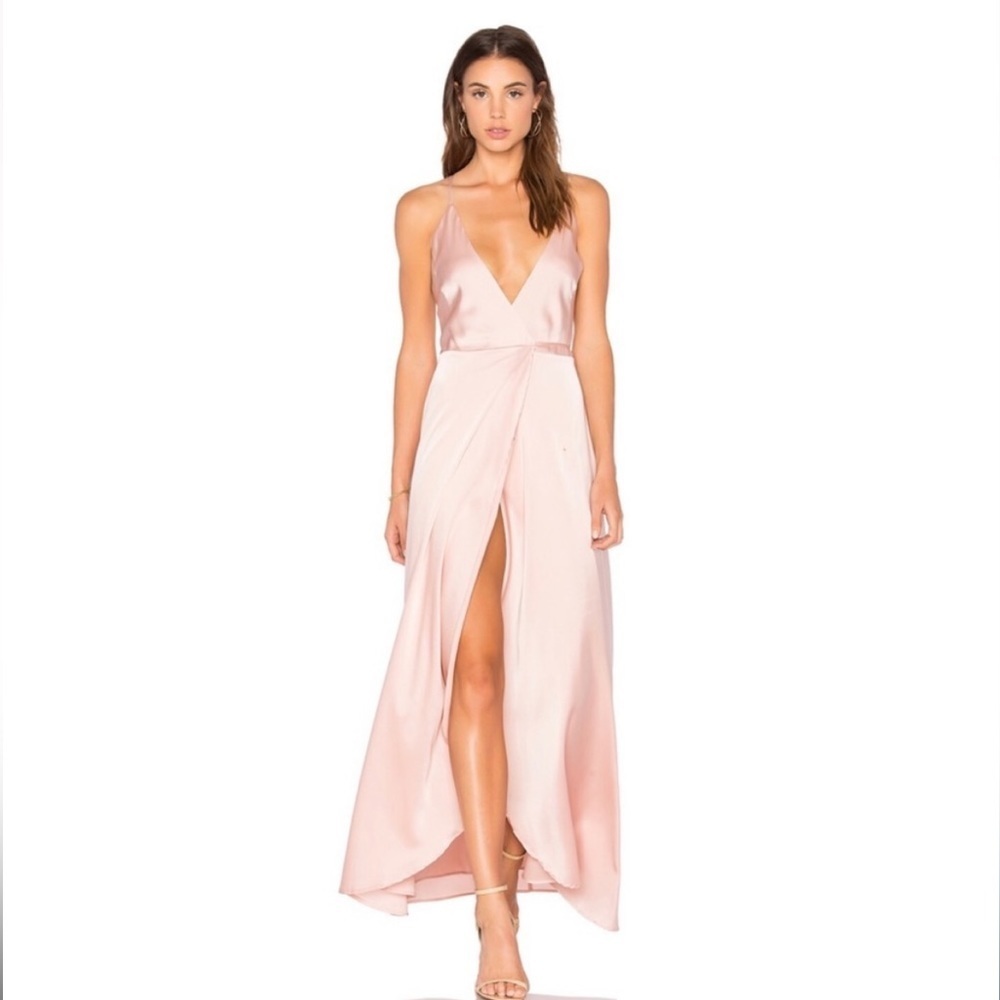 Yumi Kim satin wrap maxi dress